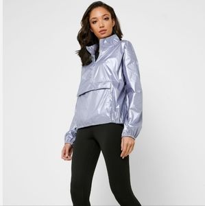 Under Armour Women's‎ Metallic Woven Pullover Anorak Large Purple Lavender nylon